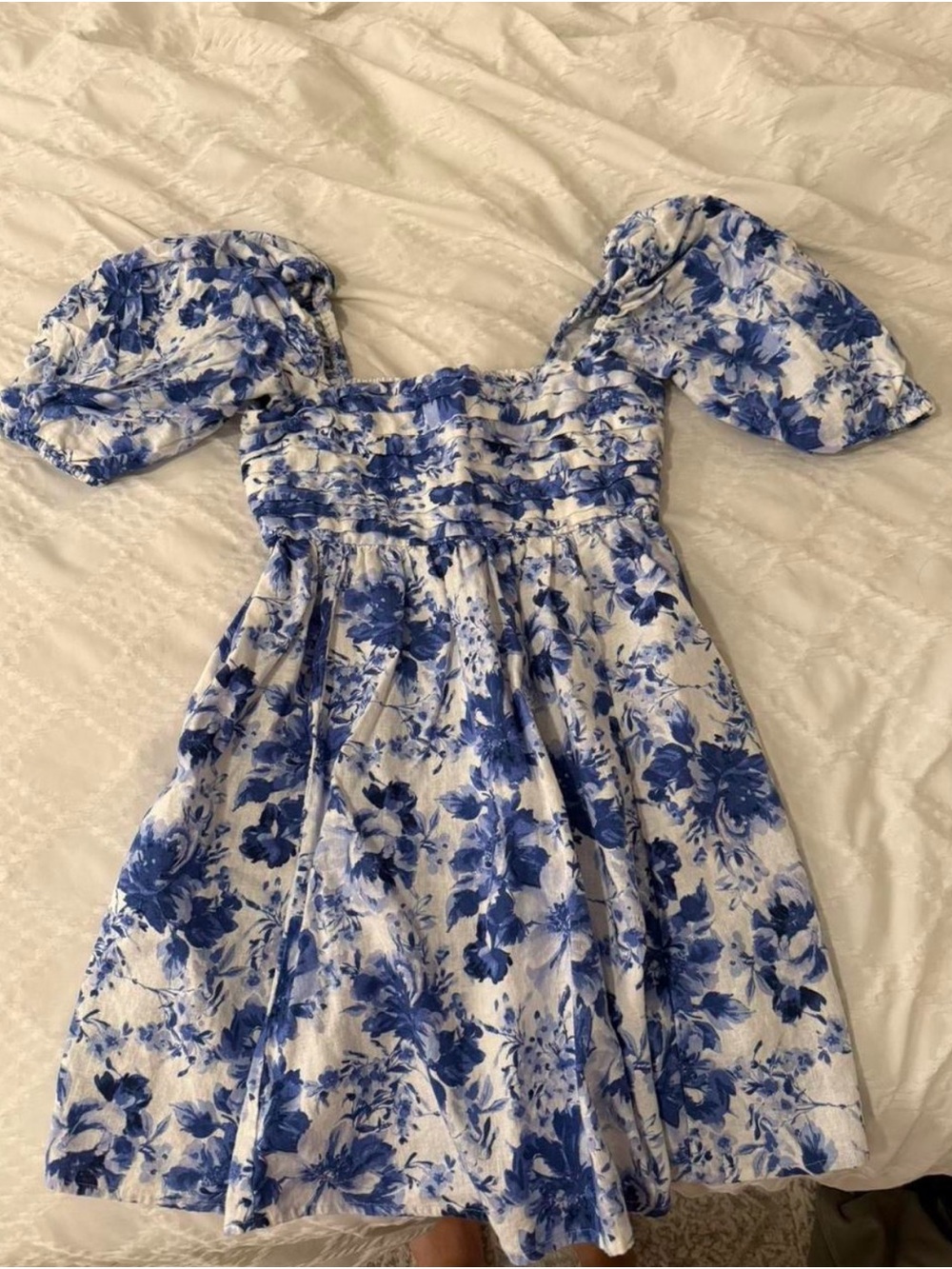 Abercrombie & Fitch Blue and White Floral Mini Dress